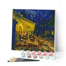 Charger l'image dans la galerie, Peinture par numéros Figured'Art Mini Peinture par Numéros 20x20cm avec cadre Van Gogh - Café