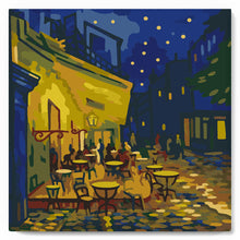 Charger l'image dans la galerie, Mini Peinture par Numéros 20x20cm avec cadre Van Gogh - Café