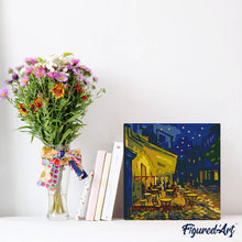 Charger l'image dans la galerie, Mini Peinture par Numéros 20x20cm avec cadre Van Gogh - Café