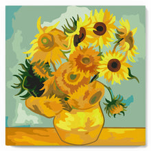 Charger l'image dans la galerie, Mini Peinture par Numéros 20x20cm avec cadre Van Gogh - Tournesols