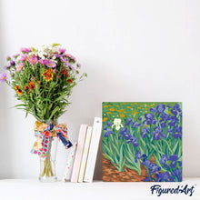 Charger l'image dans la galerie, Mini Peinture par Numéros 20x20cm avec cadre Van Gogh - Iris