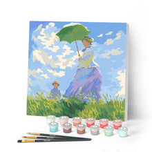Charger l'image dans la galerie, Peinture par numéros Figured'Art Mini Peinture par Numéros 20x20cm avec cadre La Promenade - Monet
