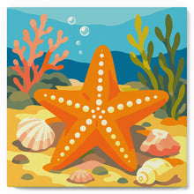 Charger l'image dans la galerie, Mini Peinture par Numéros 20x20cm avec cadre Étoile de mer