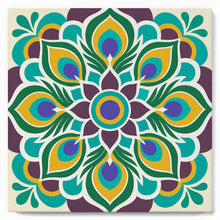 Charger l'image dans la galerie, Mini Peinture par Numéros 20x20cm avec cadre Mandala paon