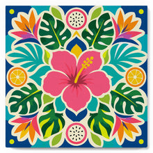 Charger l'image dans la galerie, Mini Peinture par Numéros 20x20cm avec cadre Mandala hibiscus