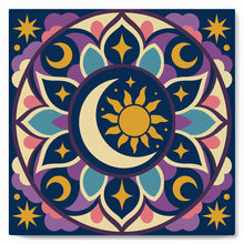 Charger l'image dans la galerie, Mini Peinture par Numéros 20x20cm avec cadre Mandala céleste