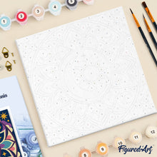 Charger l'image dans la galerie, Mini Peinture par Numéros 20x20cm avec cadre Mandala céleste