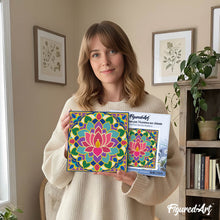Charger l'image dans la galerie, Mini Peinture par Numéros 20x20cm avec cadre Mandala lotus