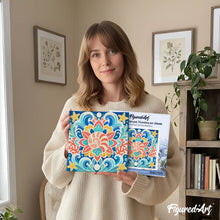Charger l'image dans la galerie, Mini Peinture par Numéros 20x20cm avec cadre Mandala coquillage