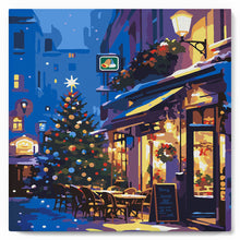 Charger l'image dans la galerie, Mini Peinture par Numéros 20x20cm avec cadre Café de Nuit Festif