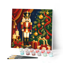 Charger l'image dans la galerie, Peinture par numéros Figured'Art Mini Peinture par Numéros 20x20cm avec cadre Casse-Noisette de Noël