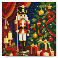 Charger l'image dans la galerie, Mini Peinture par Numéros 20x20cm avec cadre Casse-Noisette de Noël