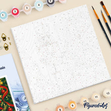 Charger l'image dans la galerie, Mini Peinture par Numéros 20x20cm avec cadre Casse-Noisette de Noël