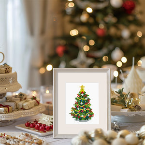 Mini Diamond Painting 15x20cm (6 pièces) - Noël Festif