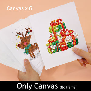 Mini Diamond Painting 15x20cm (6 pièces) - Noël Festif