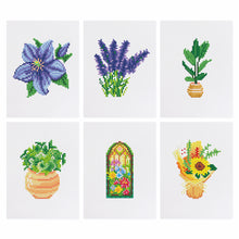 Charger l&#39;image dans la galerie, Mini Diamond Painting 15x20cm (6 pièces) - Flore et Plantes en Pot
