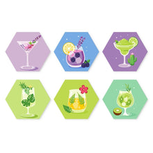 Charger l'image dans la galerie, Mini Série Peinture par Numéros - Hexagones (6 pièces) - Cocktail pastel Figured'Art