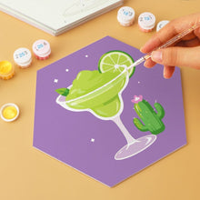 Charger l'image dans la galerie, Mini Série Peinture par Numéros - Hexagones (6 pièces) - Cocktail pastel