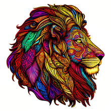 Charger l&#39;image dans la galerie, Puzzle 2D en Bois - Lion coloré de profil