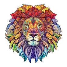 Charger l&#39;image dans la galerie, Puzzle 2D en Bois - Lion coloré
