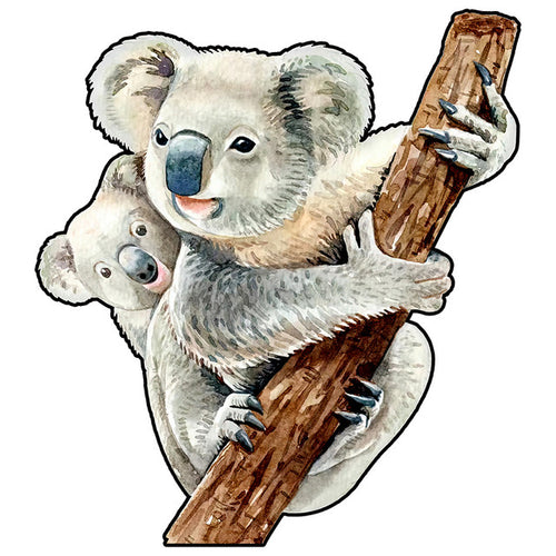 Puzzle 2D en Bois - Koalas sur une branche