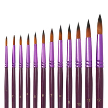 Charger l'image dans la galerie, Accessoires de Peinture par Numéros - Kit de 12 pinceaux multi-tailles