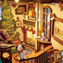 Charger l&#39;image dans la galerie, Book Nook - Scène intérieure de Noël