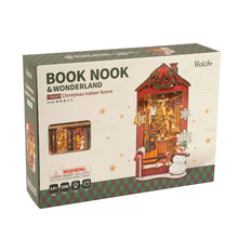 Charger l&#39;image dans la galerie, Book Nook - Scène intérieure de Noël