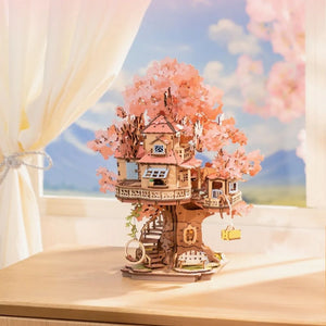 Puzzle 3D Maison dans l'Arbre de Sakura