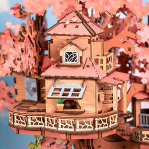 Puzzle 3D Maison dans l'Arbre de Sakura