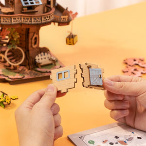Puzzle 3D Maison dans l'Arbre de Sakura
