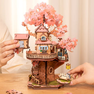 Puzzle 3D Maison dans l'Arbre de Sakura