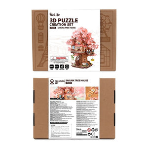 Puzzle 3D Maison dans l'Arbre de Sakura