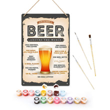 Charger l&#39;image dans la galerie, Peinture par Numéros Affiche Métallique - La Bière autour du Monde Figured&#39;Art