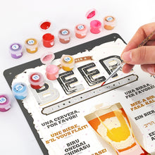 Charger l&#39;image dans la galerie, Peinture par Numéros Affiche Métallique - La Bière autour du Monde