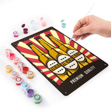 Charger l&#39;image dans la galerie, Peinture par Numéros Affiche Métallique - Triple Explosion de Bière