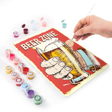 Charger l&#39;image dans la galerie, Peinture par Numéros Affiche Métallique - Zone Bière