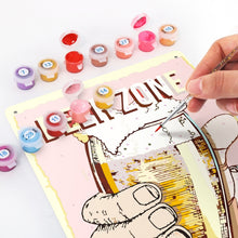 Charger l&#39;image dans la galerie, Peinture par Numéros Affiche Métallique - Zone Bière