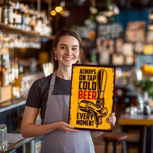 Charger l&#39;image dans la galerie, Peinture par Numéros Affiche Métallique - Bière Froide Jaune