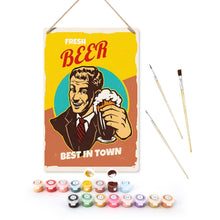 Charger l&#39;image dans la galerie, Peinture par Numéros Affiche Métallique - Bière Fraîche Le Gars Figured&#39;Art