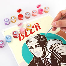 Charger l&#39;image dans la galerie, Peinture par Numéros Affiche Métallique - Bière Fraîche Le Gars