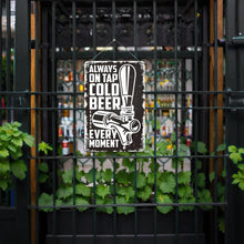 Charger l&#39;image dans la galerie, Peinture par Numéros Affiche Métallique - Bière Froide Noir et Blanc