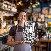 Charger l&#39;image dans la galerie, Peinture par Numéros Affiche Métallique - Bière Froide Noir et Blanc