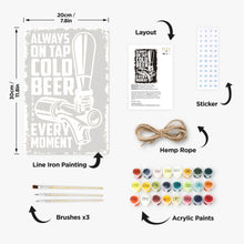 Charger l&#39;image dans la galerie, Peinture par Numéros Affiche Métallique - Bière Froide Noir et Blanc