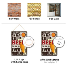 Charger l&#39;image dans la galerie, Peinture par Numéros Affiche Métallique - Verre de Bière froide vintage