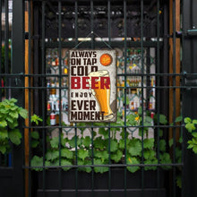 Charger l&#39;image dans la galerie, Peinture par Numéros Affiche Métallique - Verre de Bière froide vintage