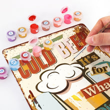 Charger l&#39;image dans la galerie, Peinture par Numéros Affiche Métallique - Bière Froide pour le Dîner