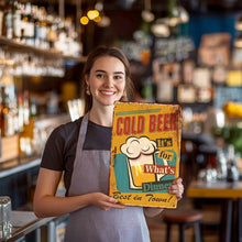 Charger l&#39;image dans la galerie, Peinture par Numéros Affiche Métallique - Bière Froide pour le Dîner