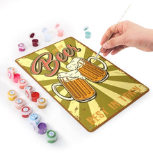 Charger l&#39;image dans la galerie, Peinture par Numéros Affiche Métallique - Bière Fraîche Deux Chopes