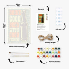 Charger l&#39;image dans la galerie, Peinture par Numéros Affiche Métallique - Bonne Bière avec de bons Amis